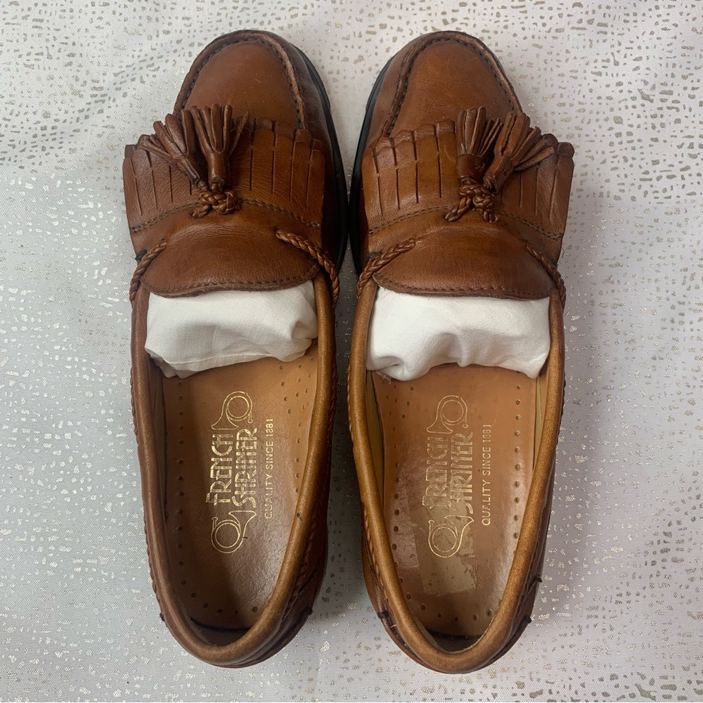 FRENCH SHRINER Men’s Shoes Richmond Loafers Genuine Leather with Tassel 10M